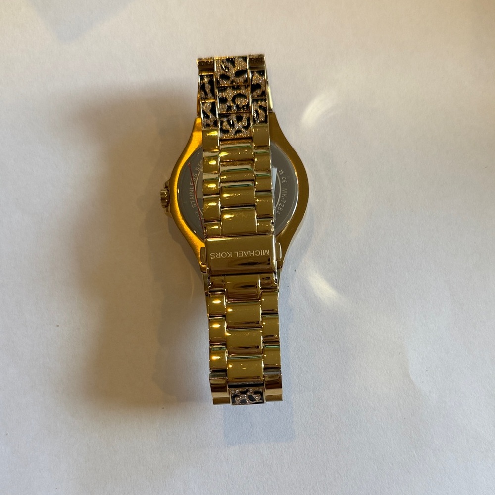 Michael Kors Leopard Print Gold and Black Watch MK7284 - Picture 4 of 6